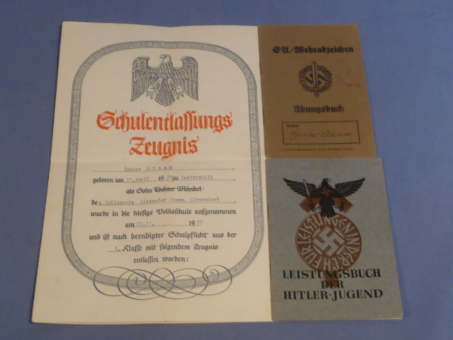 Original WWII German Hitler Youth Member's Documents Set