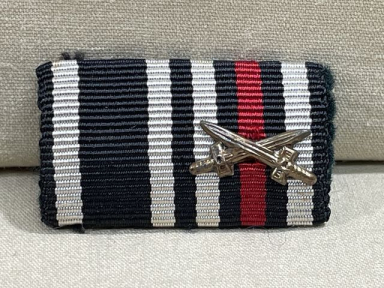 Original WWII German Two-Position Ribbon Bar, 1914 Iron Cross, UNISSUED