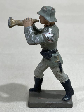 Original Nazi Era German Toy Soldier Marching w/Trumpet, LINEOL