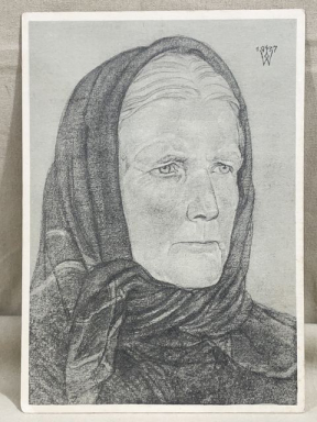 Original Nazi Era German Art Postcard, Altbuerin aus Wrttemberg
