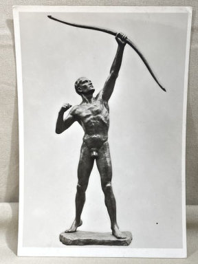 Original Nazi Era German Art Postcard, Archer