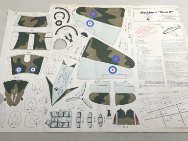 Original Nazi Era German NSFK Paper Airplane Model, British Skua II!!!