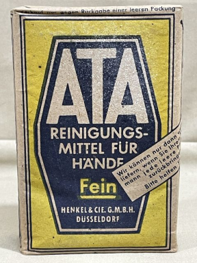 Original WWII German ATA Brand Washing Soap, R.Pfg. Priced!