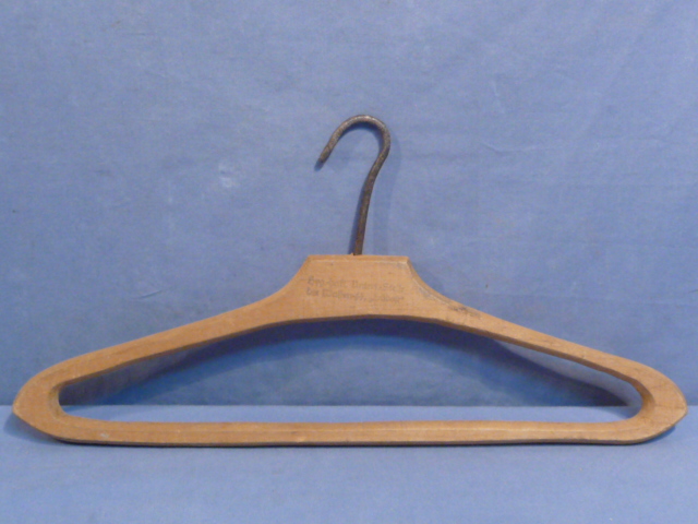 Original WWII Era German Wooden Clothes Hanger, Waffen-SS
