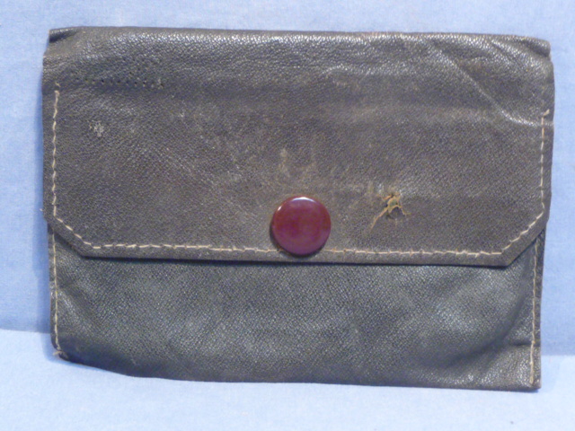 Original WWII Era German Artificial Leather Documents Wallet, Black
