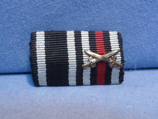 Original WWII German Two-Position Ribbon Bar, 1914 Iron Cross, UNISSUED