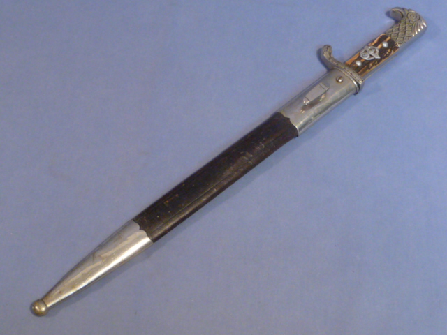 Original Nazi Era German Stag Handle Dress Police Bayonet