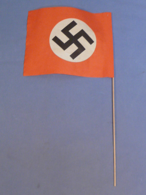 Original Nazi Era German Paper NSDAP Party Rally Flag, UNUSED!