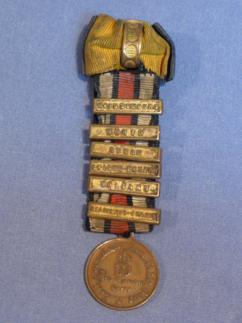 Original Franco-Prussian War 1870-71 Miniature Button-Hole Ribbon