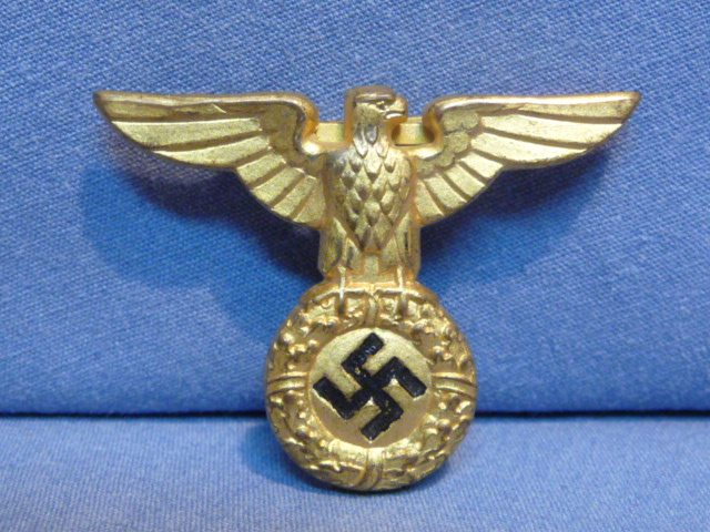 Original Nazi Era German 1929 Pattern NSDAP Political Leader's Cap Eagle, Gold Colored
