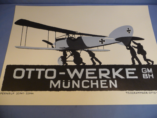 REPRINT WWI German Poster, Otto-Werke Advertisement