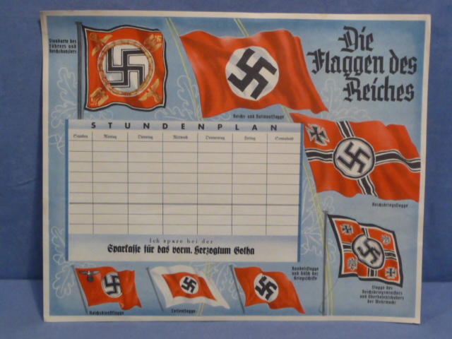 Original Nazi Era German Flags of the Reich/Reich Flag Law Document, Flaggen des Reiches