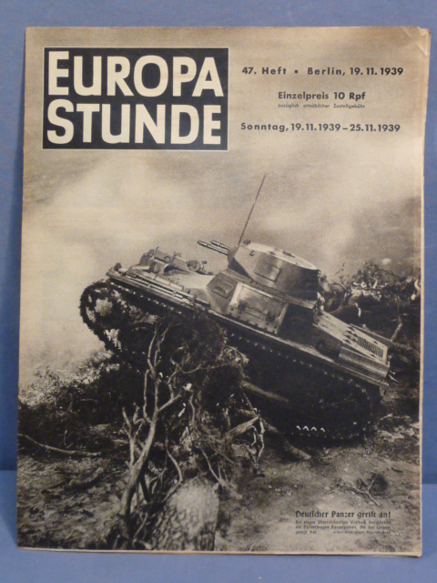 Original WWII German EUROPA STUNDE Magazine, Radio Programming