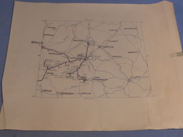 Original WWII German Unit March Rout Map, Page 5