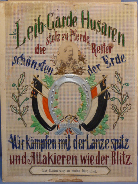 Original Pre-WWI German Customizable Embroidered Service Print