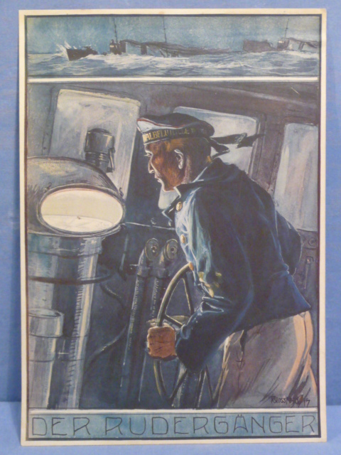 Original WWI German Print, DER RUDERGÄNGER (The Helmsman)