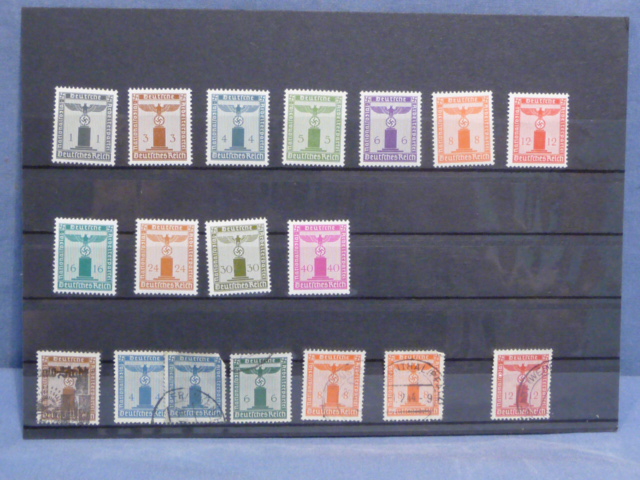 Original Nazi Era German Postage Stamp Set