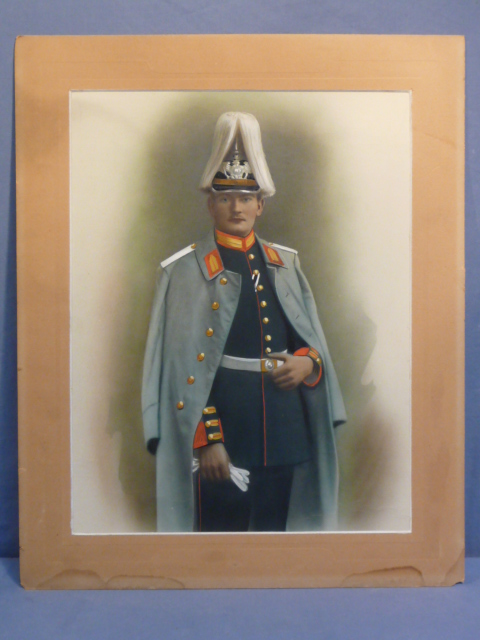 Original WWI German Army Soldiers Color Enhanced Photograph, LARGE!