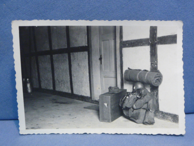Original WWII German Photograph of a Soldier's Kit