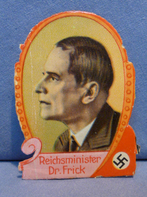 Original Nazi Era German Paper Cut-Out, Reichsminister Dr. Frick