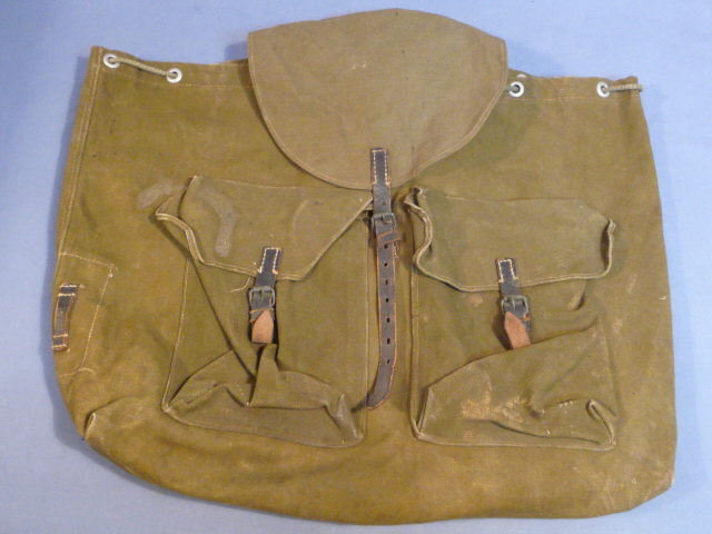 Original WWII German Army Combat Rucksack with Added Shoulder Straps