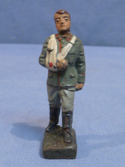 Original Nazi Era German Wounded Toy Soldier, LINEOL