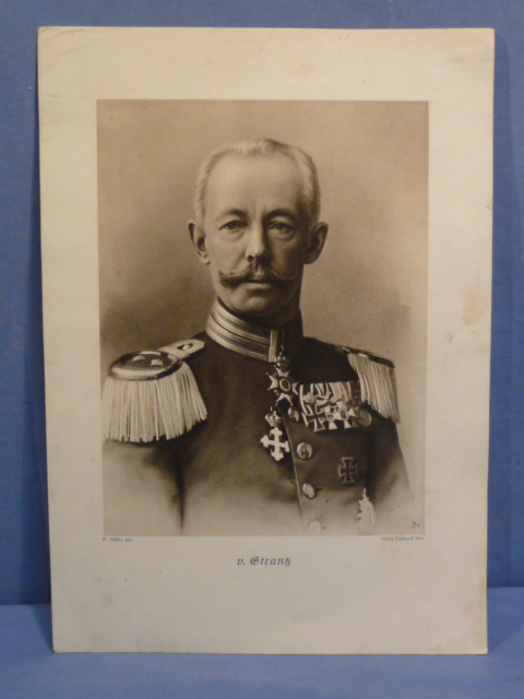 Original WWI German Photograph Print of General Hermann von Strantz