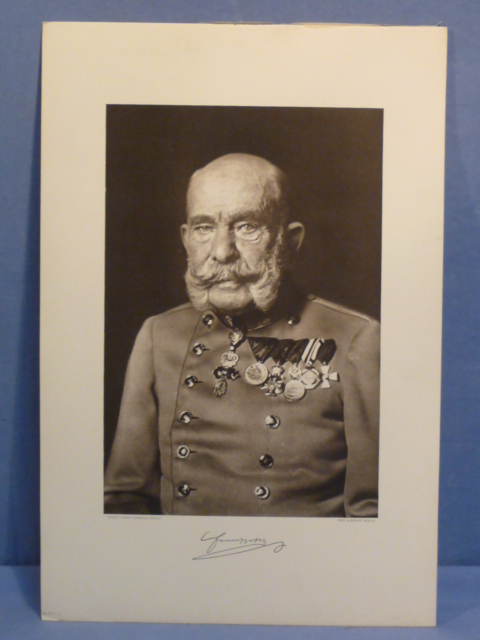 Original WWI Austrian Photograph Print of Kaiser Franz Joseph