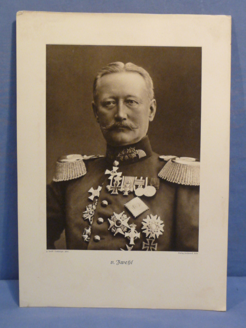 Original WWI German Photograph Print of General Hans von Zwehl