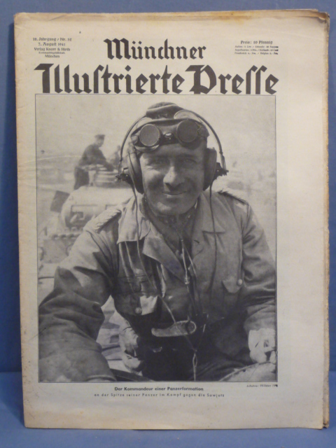 Original WWII German M�nchner Illustrierte Presse Magazine, DAK Panzer Soldier!