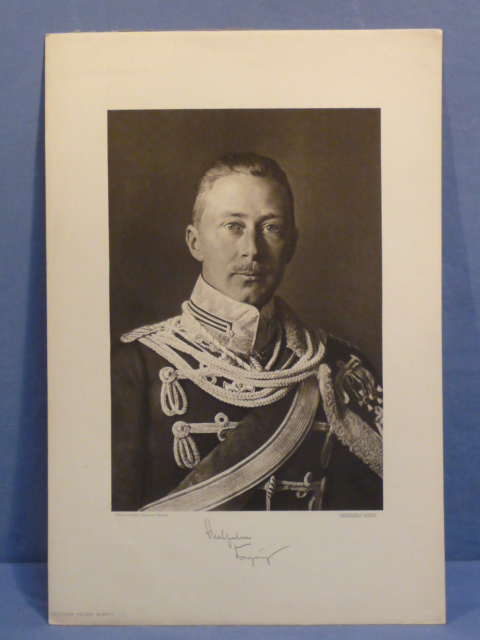 Original WWI German Photograph Print of Crown Prince Wilhelm
