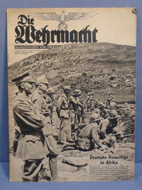 Original WWII German Die Wehrmacht Magazine, October 1940