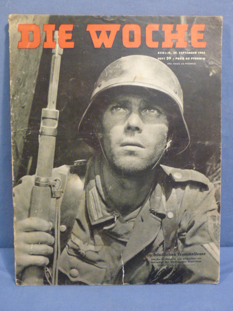 Original WWII German Magazine Die Woche, September 1943