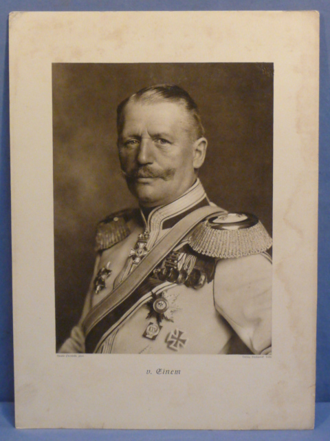 Original WWI German Photograph Print of Generaloberst von Einem