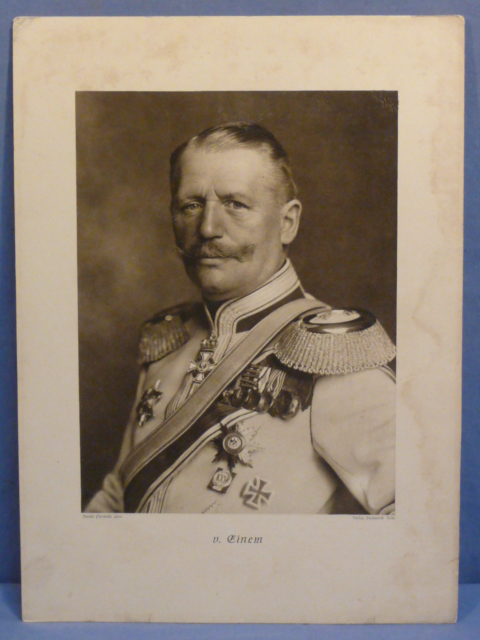 Original WWI German Photograph Print of Generaloberst von Einem