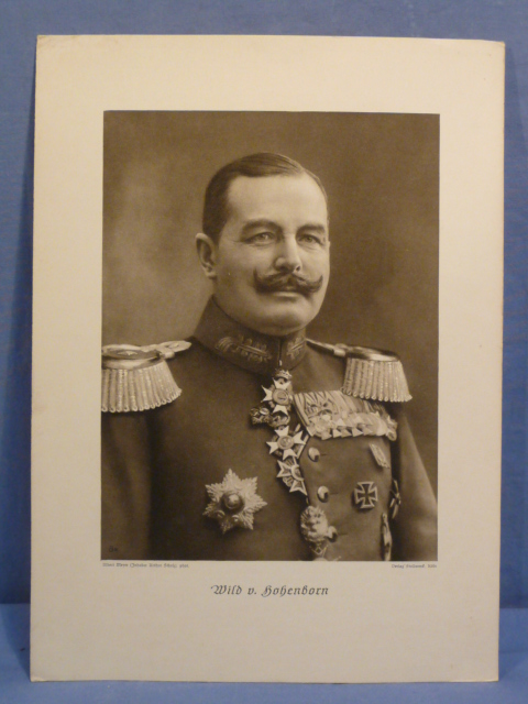 Original WWI German Photograph Print of Generalleutnant Wild von Hohenborn
