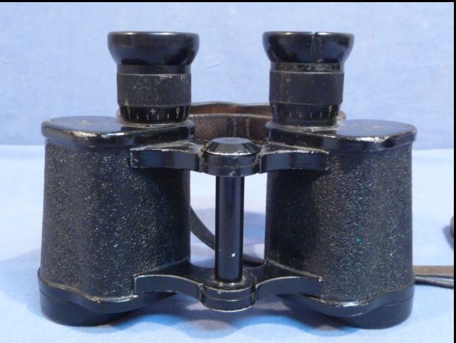 Original WWII German 6x30 Binoculars with Lens Cover and Neck Strap