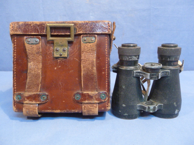 Original WWI German Model 08 Binoculars with Neck Strap and Case