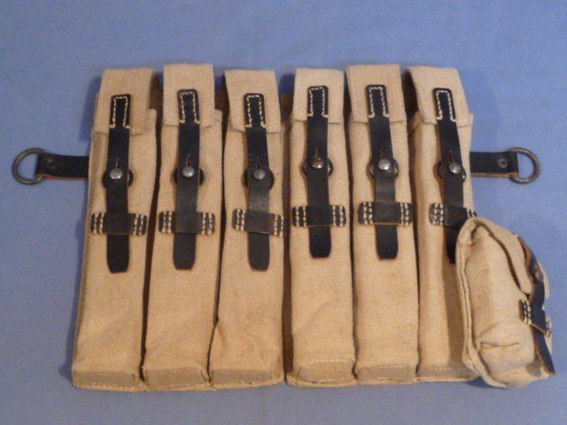 Original WWII German Tan MP38/40 Magazine Pouches, Pair