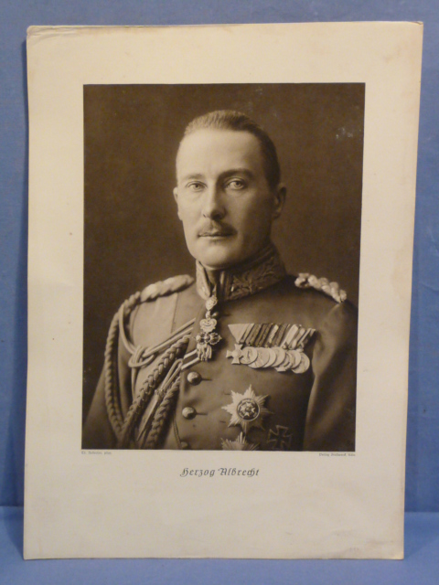 Original WWI German Photograph Print of Herzog Albrecht