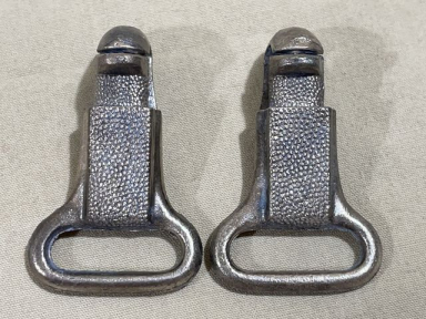 Original WWII German Officer's Dagger Hanger Hardware, Pair of Snap Hooks