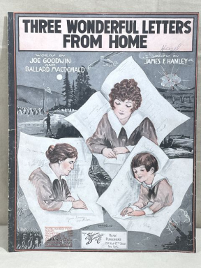Original WWI US Sheet Music, Three Wonderful Letters from Home