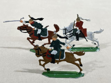 Original Nazi Era German Set of 3 Lead Flats, Mounted Soldiers