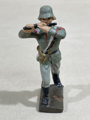 Original Nazi Era German Toy Soldier Marching w/Flute, LINEOL