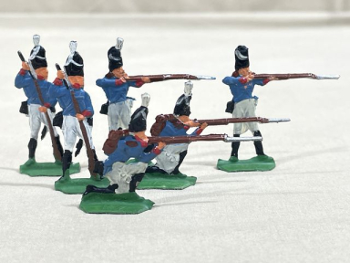 Original Nazi Era German Set of 6 Lead Flats, Foot Soldiers