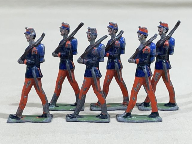 Original Nazi Era German Set of 6 Lead Flats, Foot Soldiers