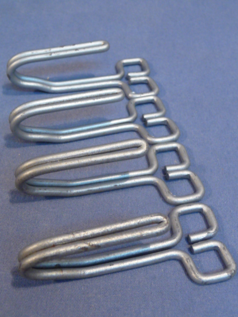 Original WWII German Steel Tunic Belt Hooks, Set of 4