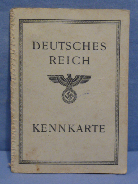 Original WWII German Civilian ID (Kennkarte), Mid/Late-War Version