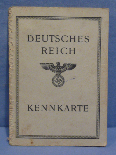 Original WWII German Civilian ID (Kennkarte), Mid/Late-War Version