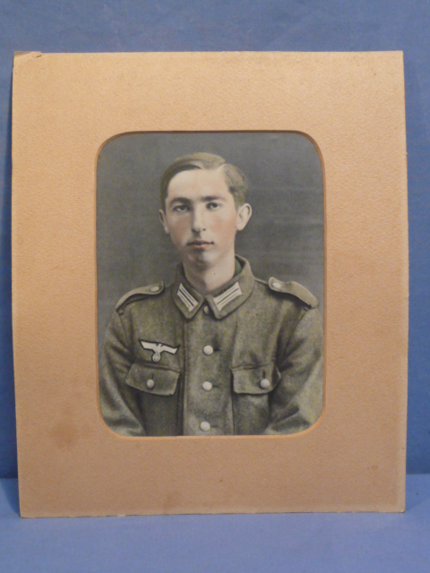 Original WWII German Heer (Army) Soldier's Matted Photograph